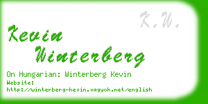 kevin winterberg business card